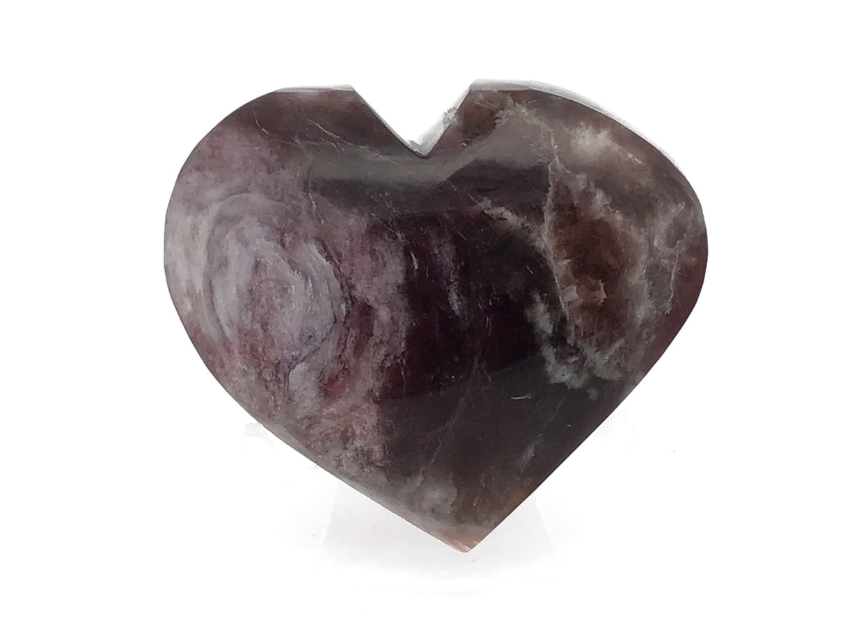 A+ Lepidolite Heart on Lucite Stand
