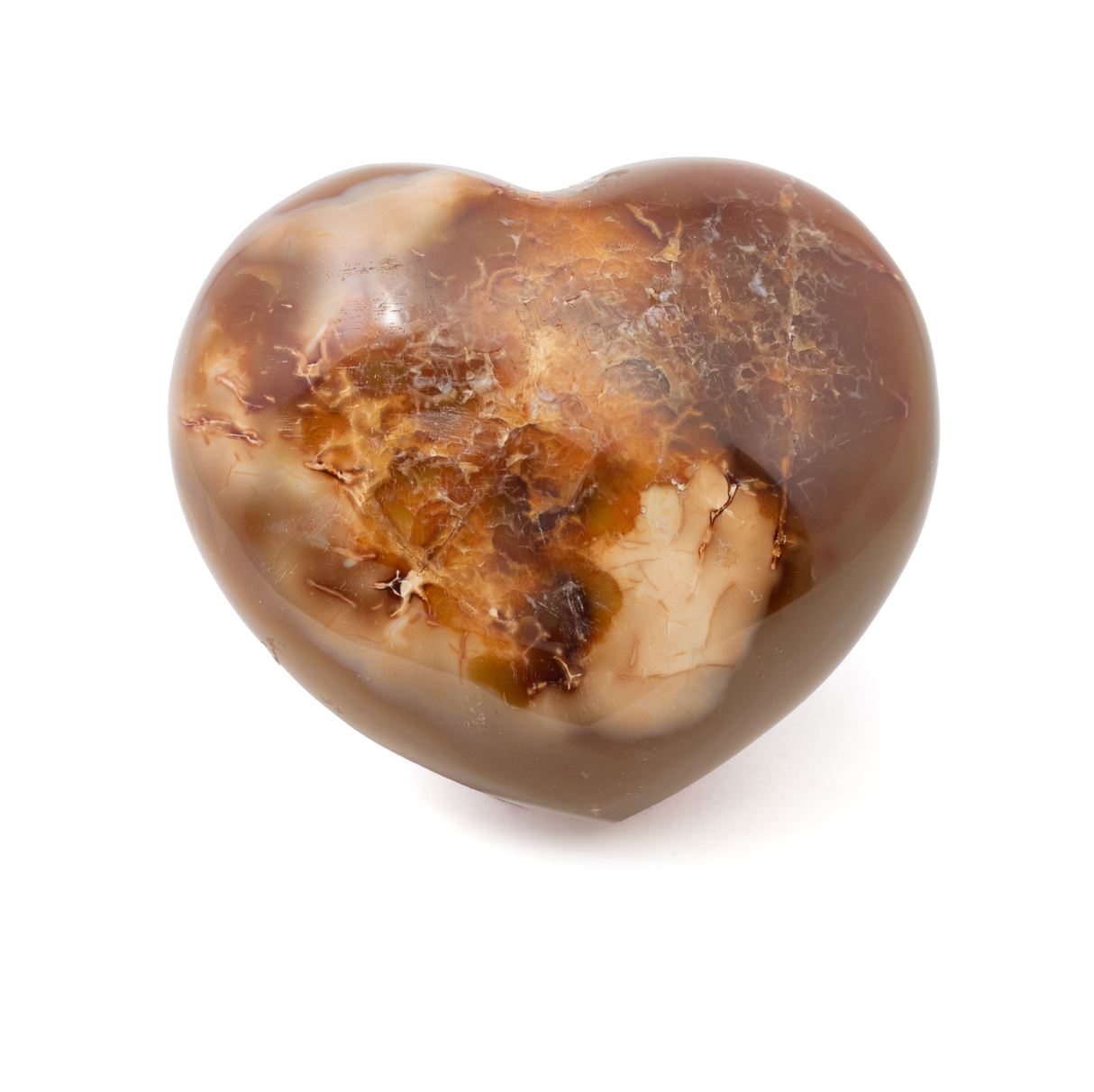 Agate Druze Heart on Lucite Stand