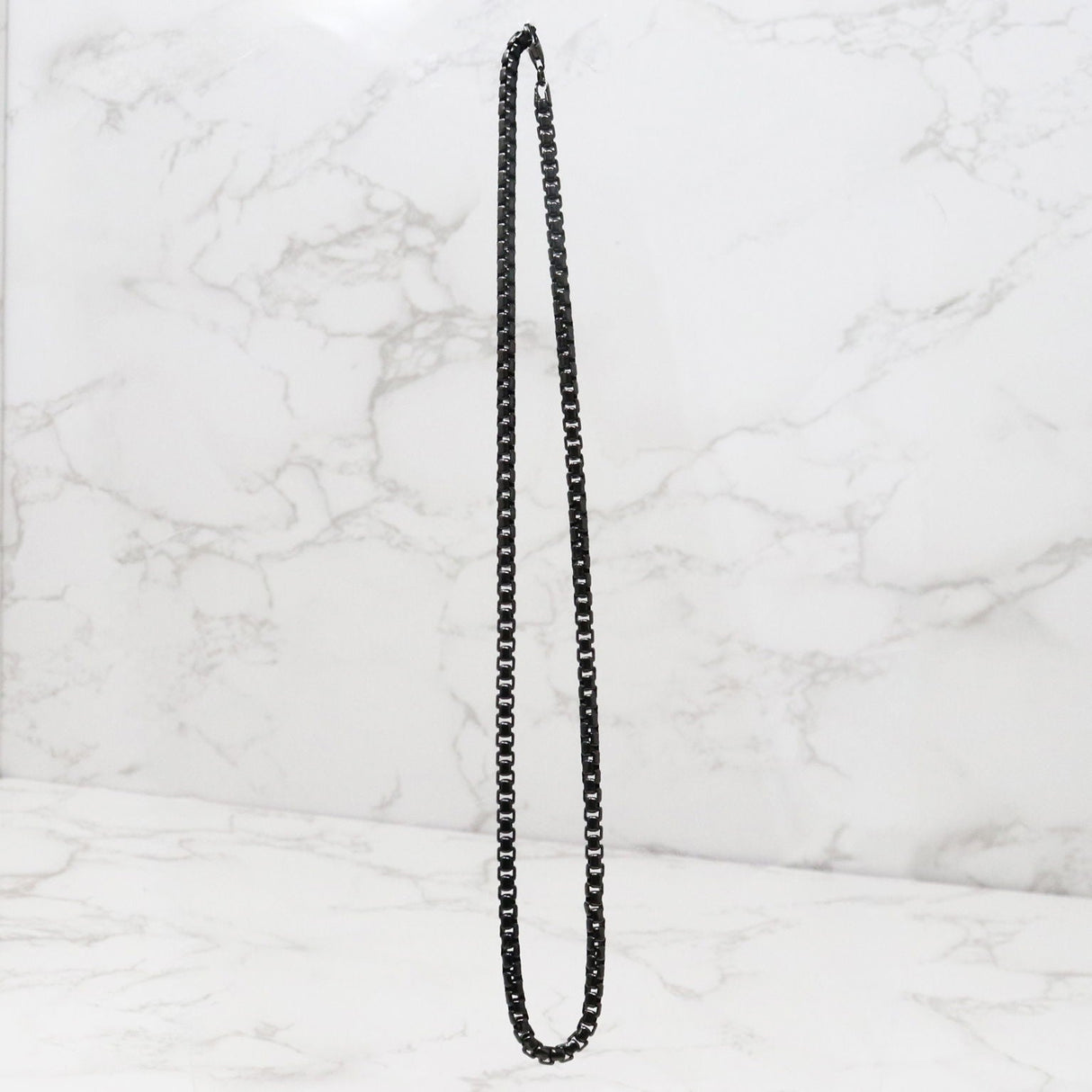 18" Ruthenium Round Box Chain