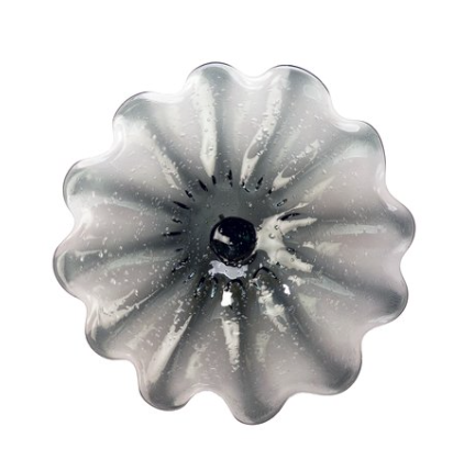View of Wall Plate Small - Smoke Gray Bubble Starburst