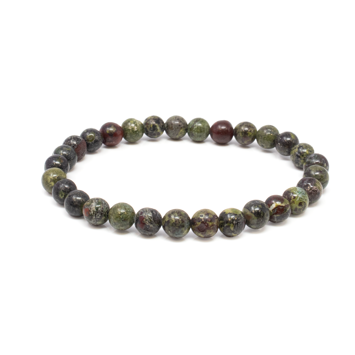 View of Dragon Bloodstone 6mm Bracelet
