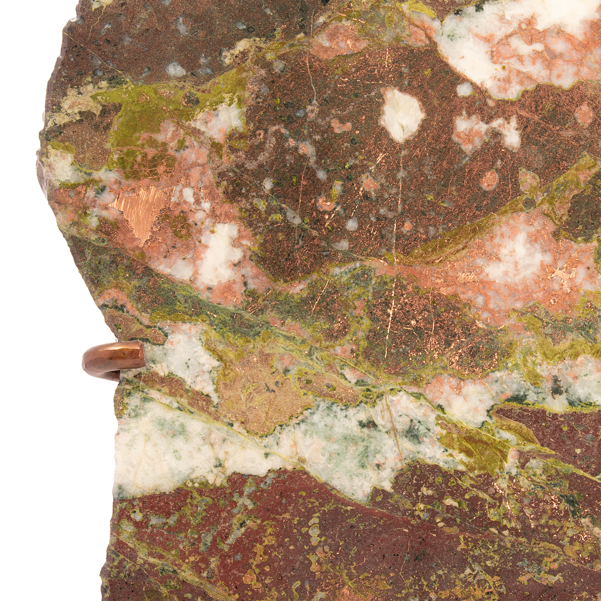 Michigan Vein Copper Slice In Custom Stand