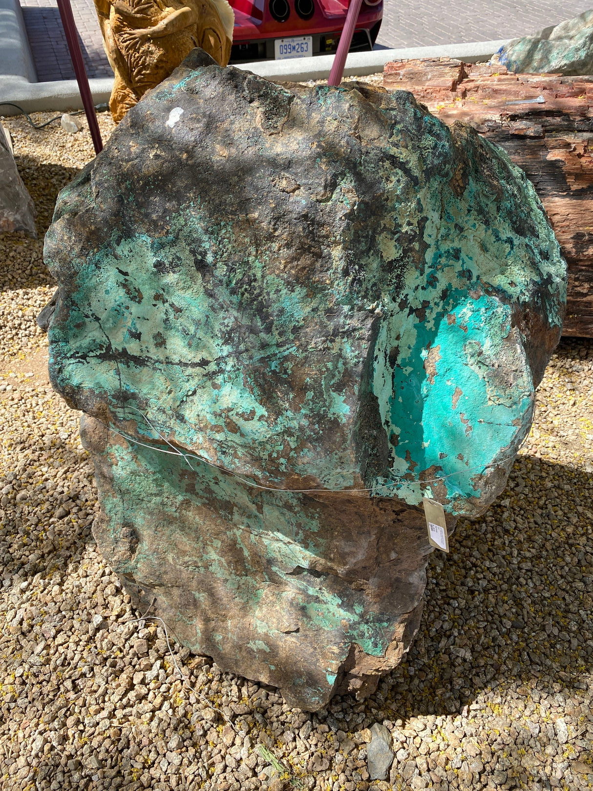 Chrysocolla Malachite Black Boulder Fountain