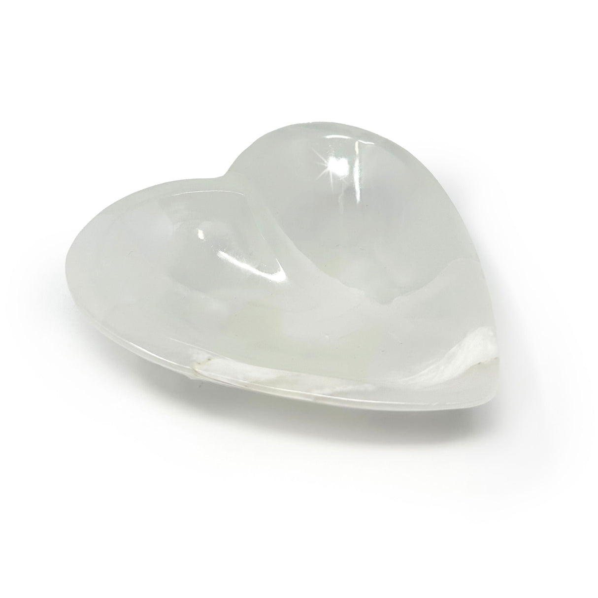 Ice White Onyx Heart Vessel