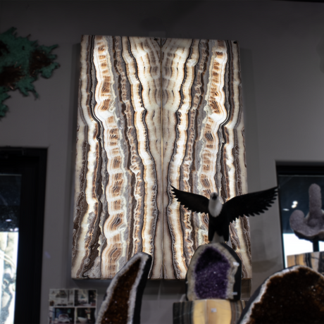 View of Desert Onyx Wall Panel Pair