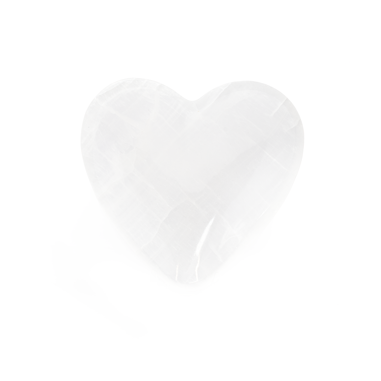 View of Ice White Onyx Heart Vessel- 5 inch