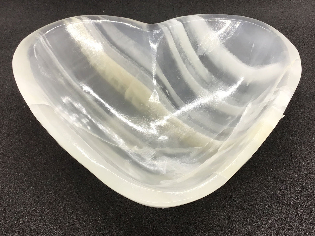 Ice White Onyx Heart Vessel