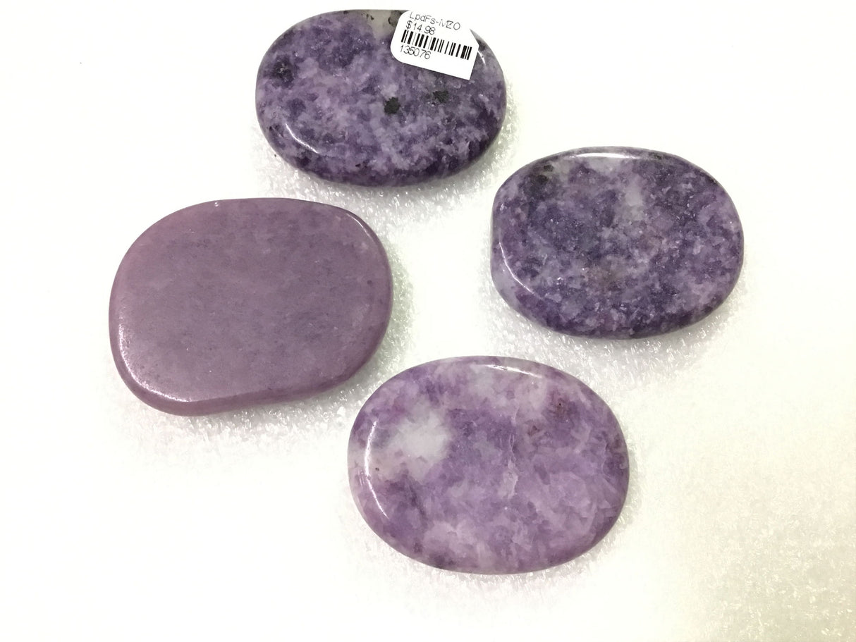 View of Lepidolite Flat Stone - Large (Singles)