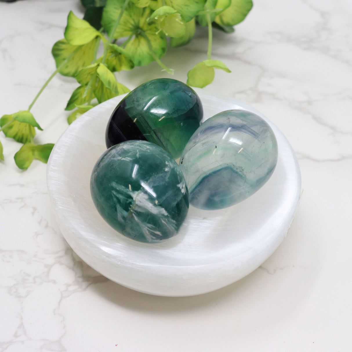 Rainbow Fluorite Carved Eggs - Small