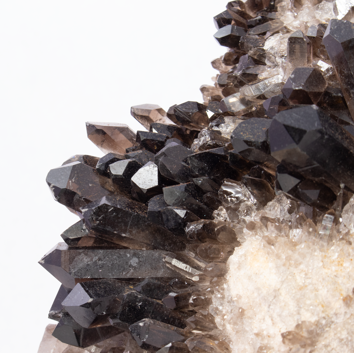 Smoky Quartz Cluster on Custom Stand