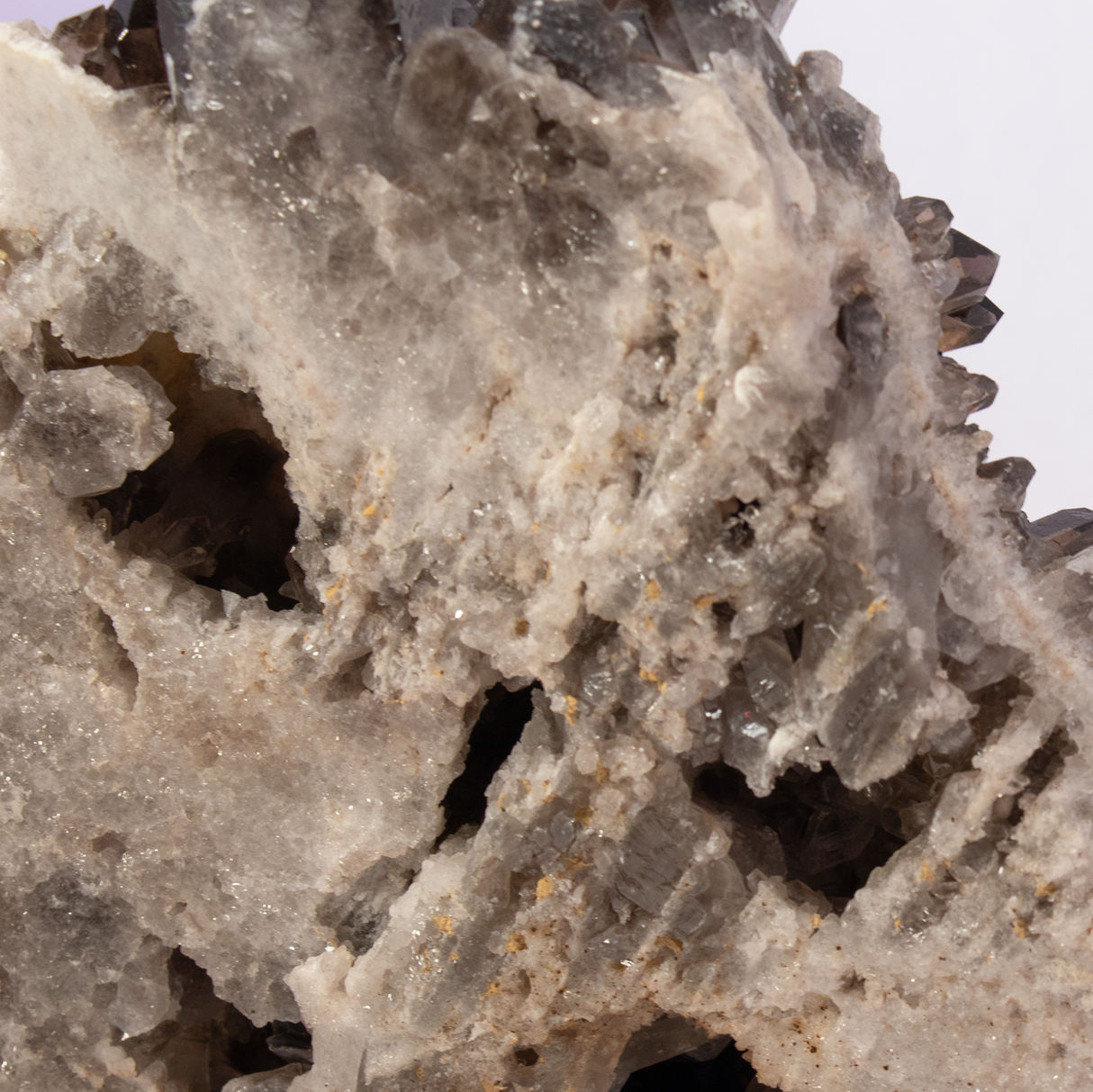 Smoky Quartz Cluster on Custom Stand