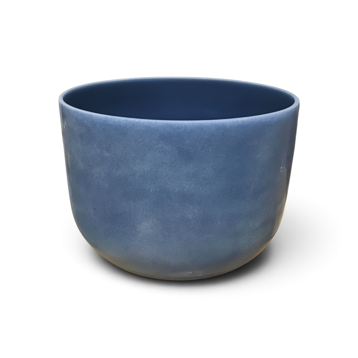 Rare Earth Gallery 10-inch blue kyanite-infused quartz singing bowl tuned to note F at 440Hz