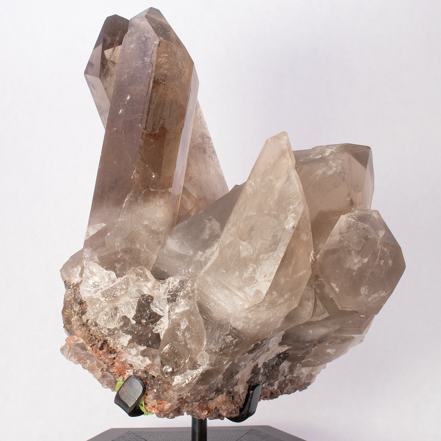 Smoky Quartz Cluster on Custom Stand