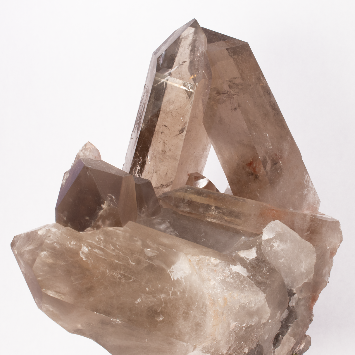 Smoky Quartz Cluster on Custom Stand