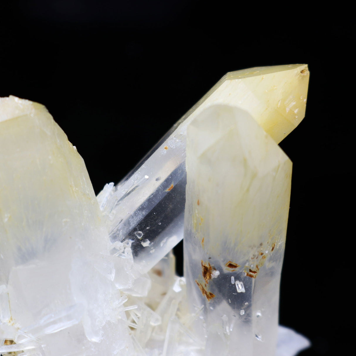 Mango Quartz Cluster on Lucite Stand from Colombia