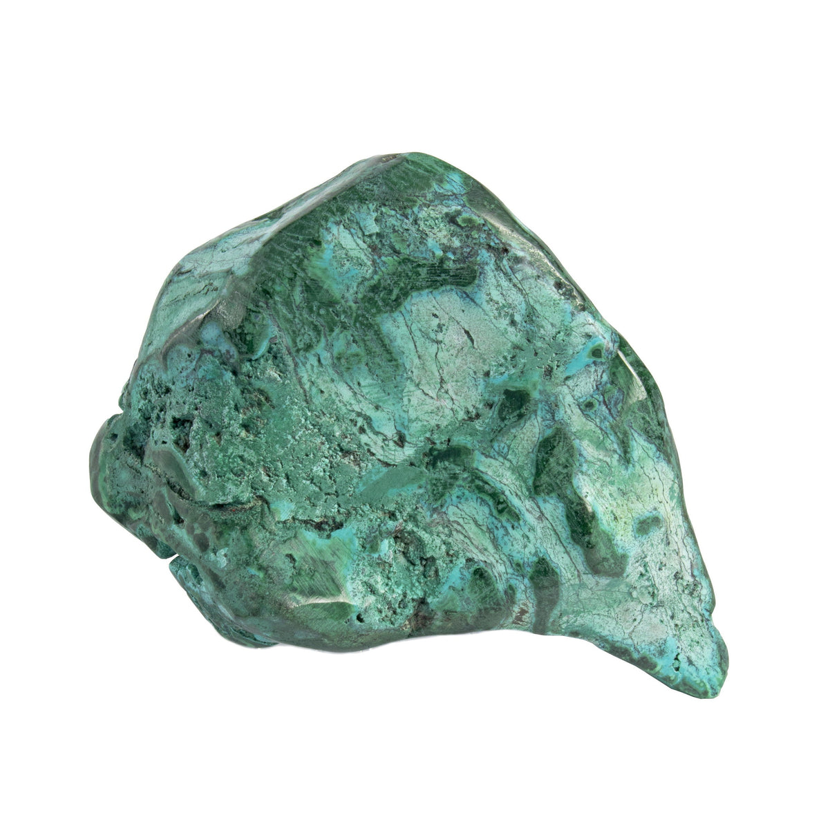 Chrysocolla Malachite Freeform Polished on Lucite Stand