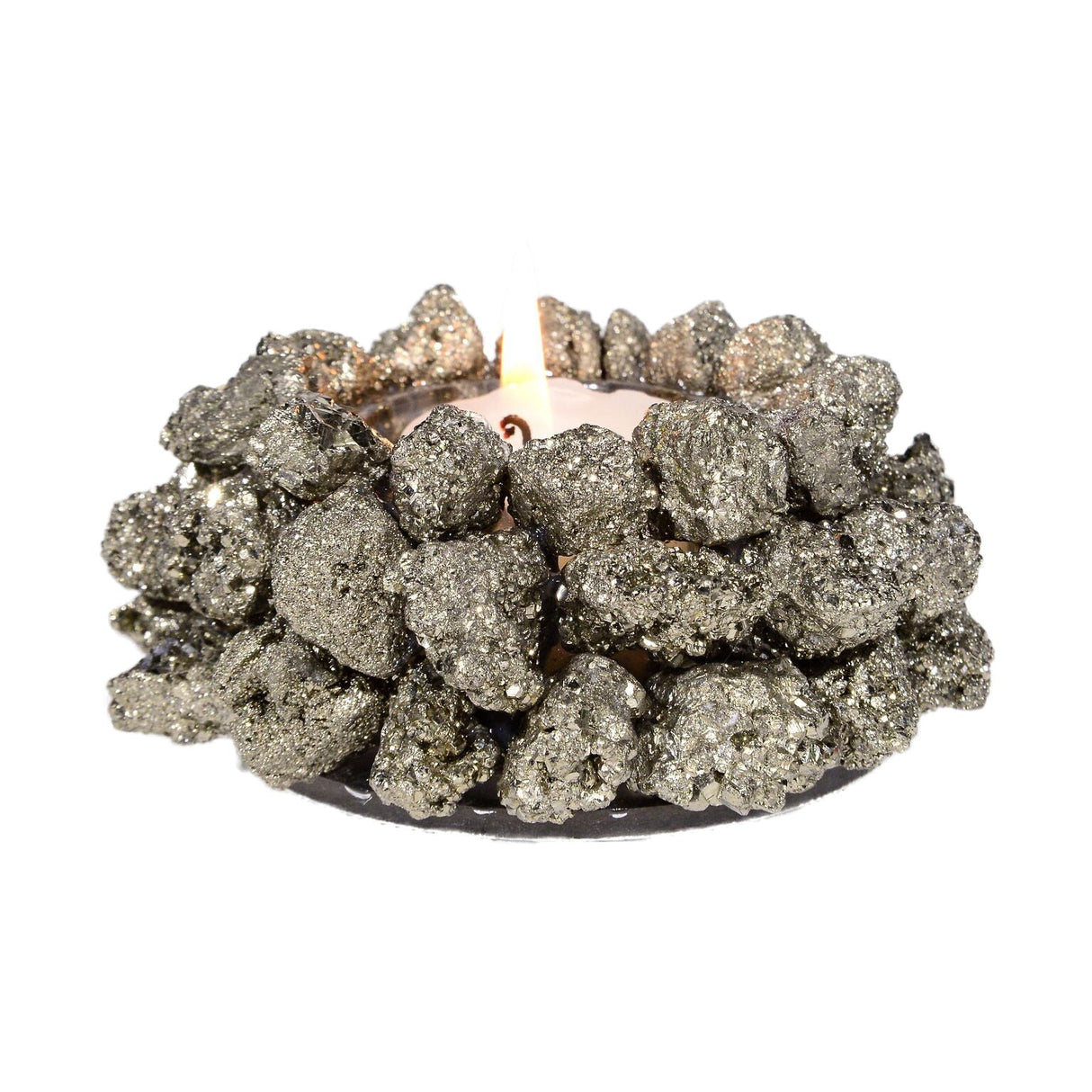 Peruvian Pyrite Candle Holder