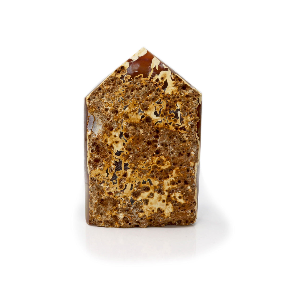 Agate Druze Point - Cut & Polished with Large Druze Face of Muave Color from Brazil