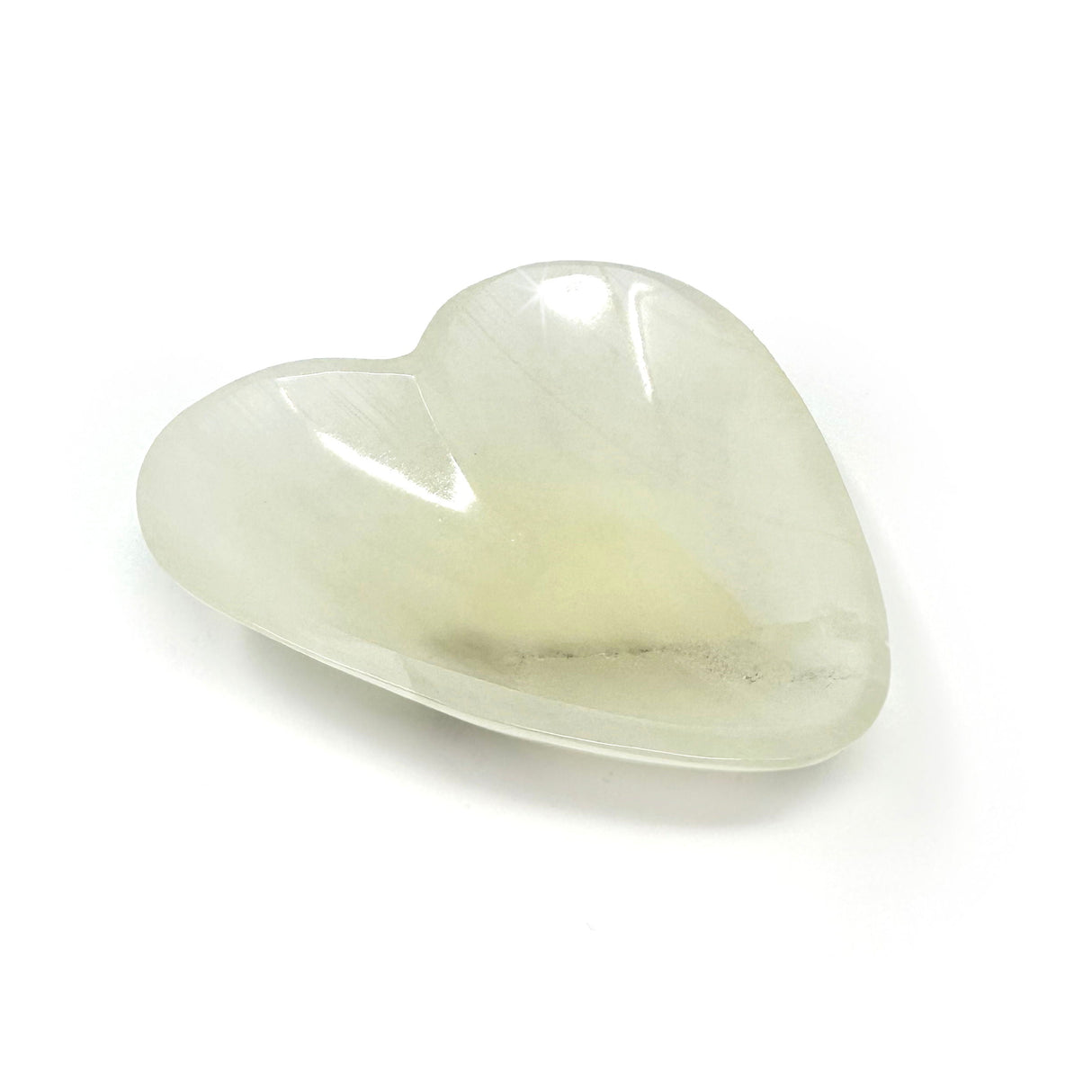 Ice White Onyx Heart Vessel