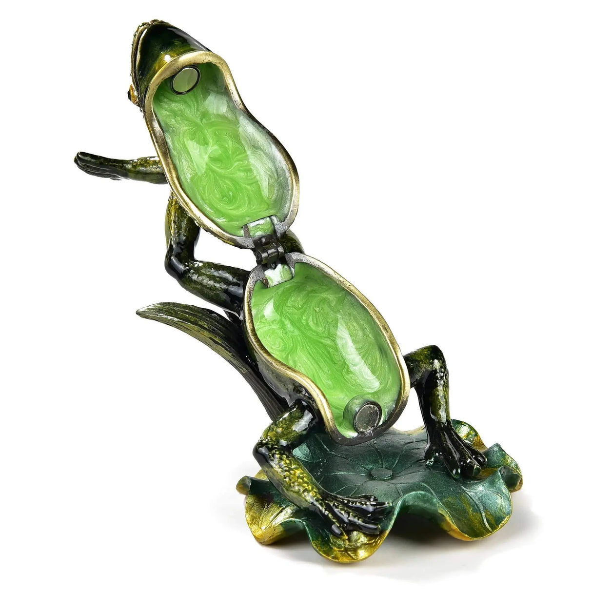 Leaping Frog Figurine Jewel Box