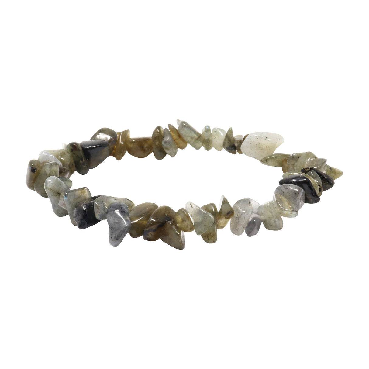 Labradorite Chip Beaded Bracelet