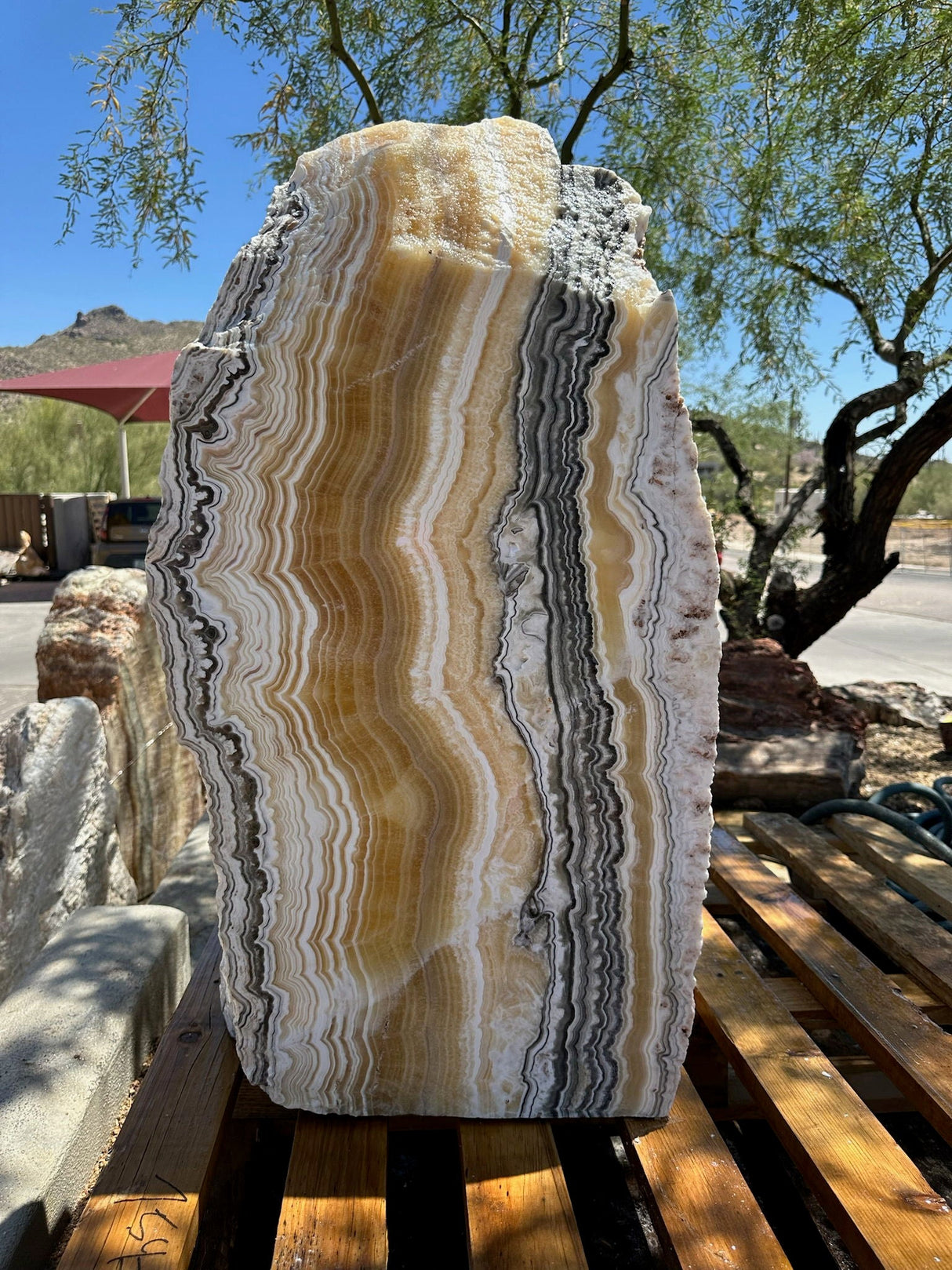 Zebra Onyx Rustic Rock Fountain