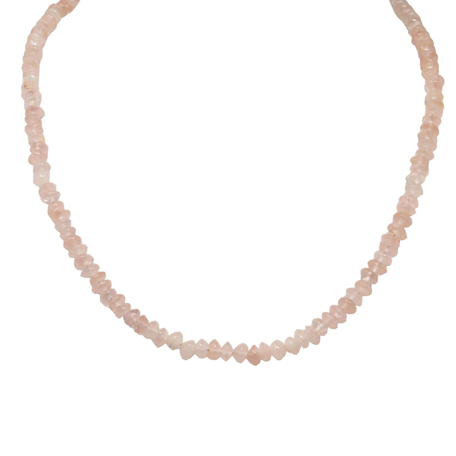 Rose Quartz Beaded Chain - Polished Rondelles