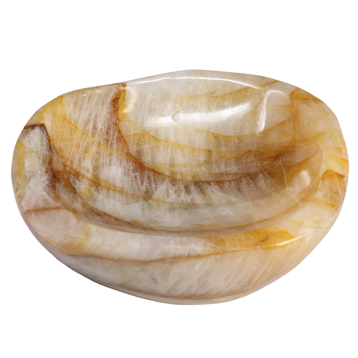 Golden Healer Bowl - Yellow & Clear aka Hematoid Quartz