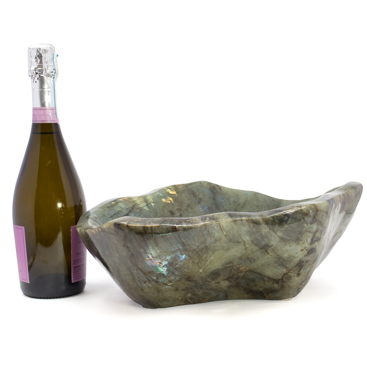 Labradorite Bowl -Elongated Organic Shape
