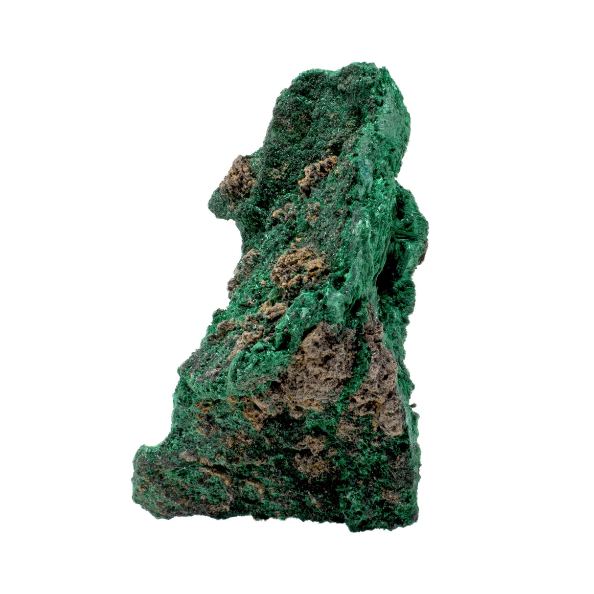 Chatoyant Fibrous Malachite Specimen - Fiberous on Lucite Stand