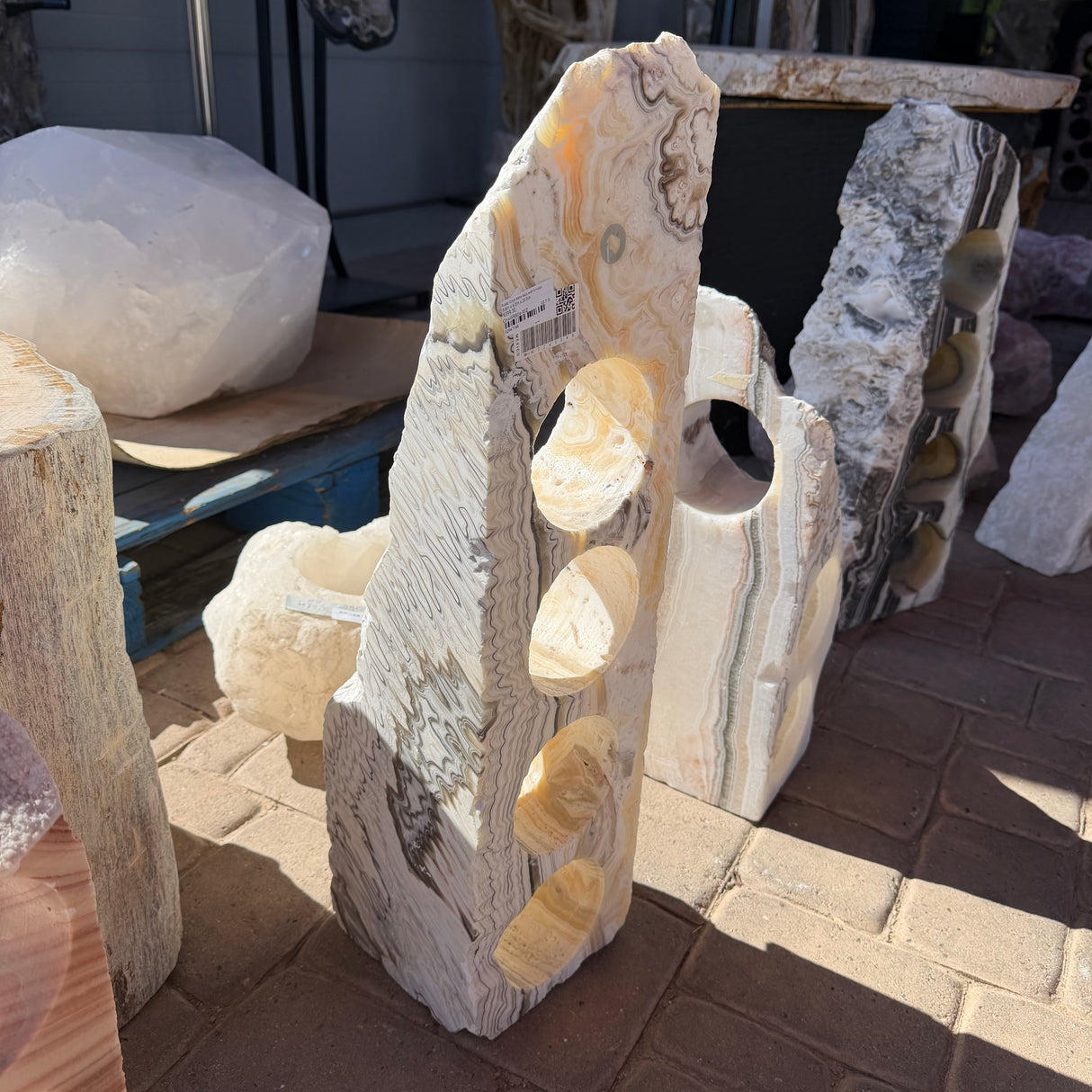 Rustic Onyx Wine Rack with 4 Holes