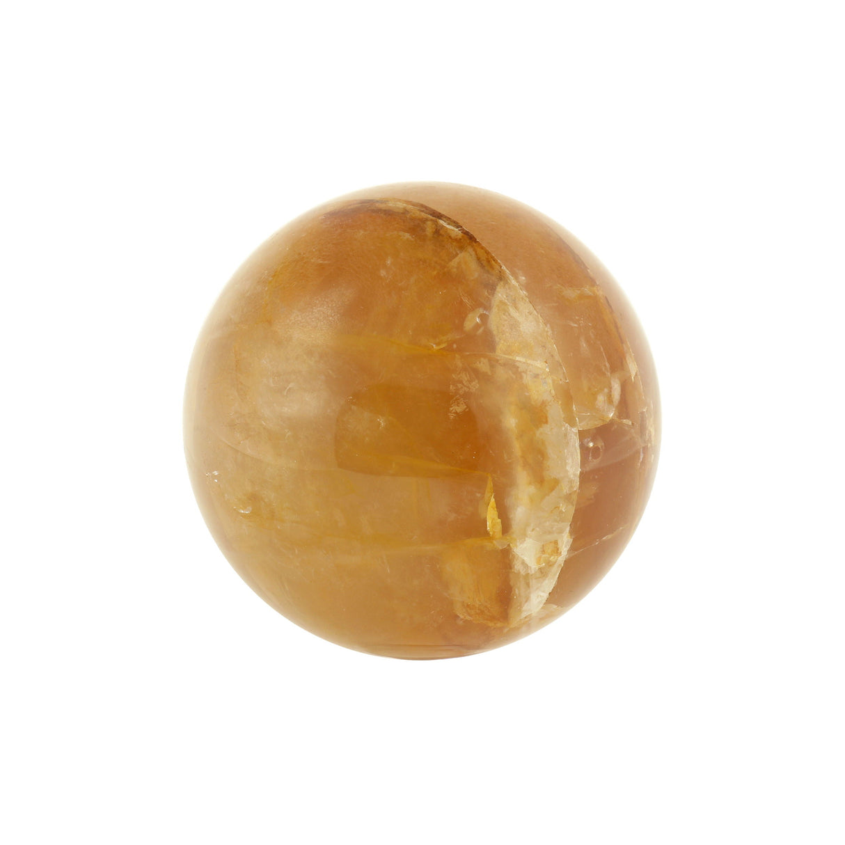 Golden Healer Quartz Sphere from Madagascar with Multicolor Layering with Vibrant Streaks of Yellow with Lucite Stand