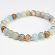 View of Blue Calcite Beaded Bracelet - 7mm