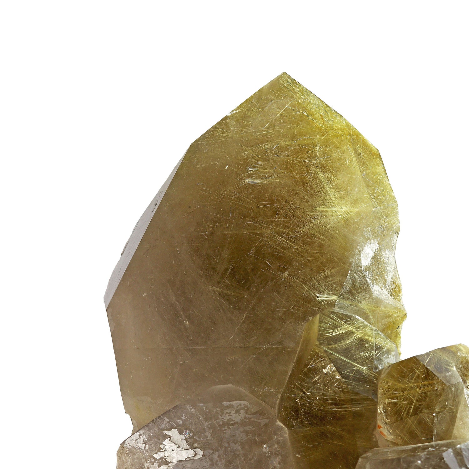 Rutile Quartz Cluster on Custom Rotating Artisan Stand