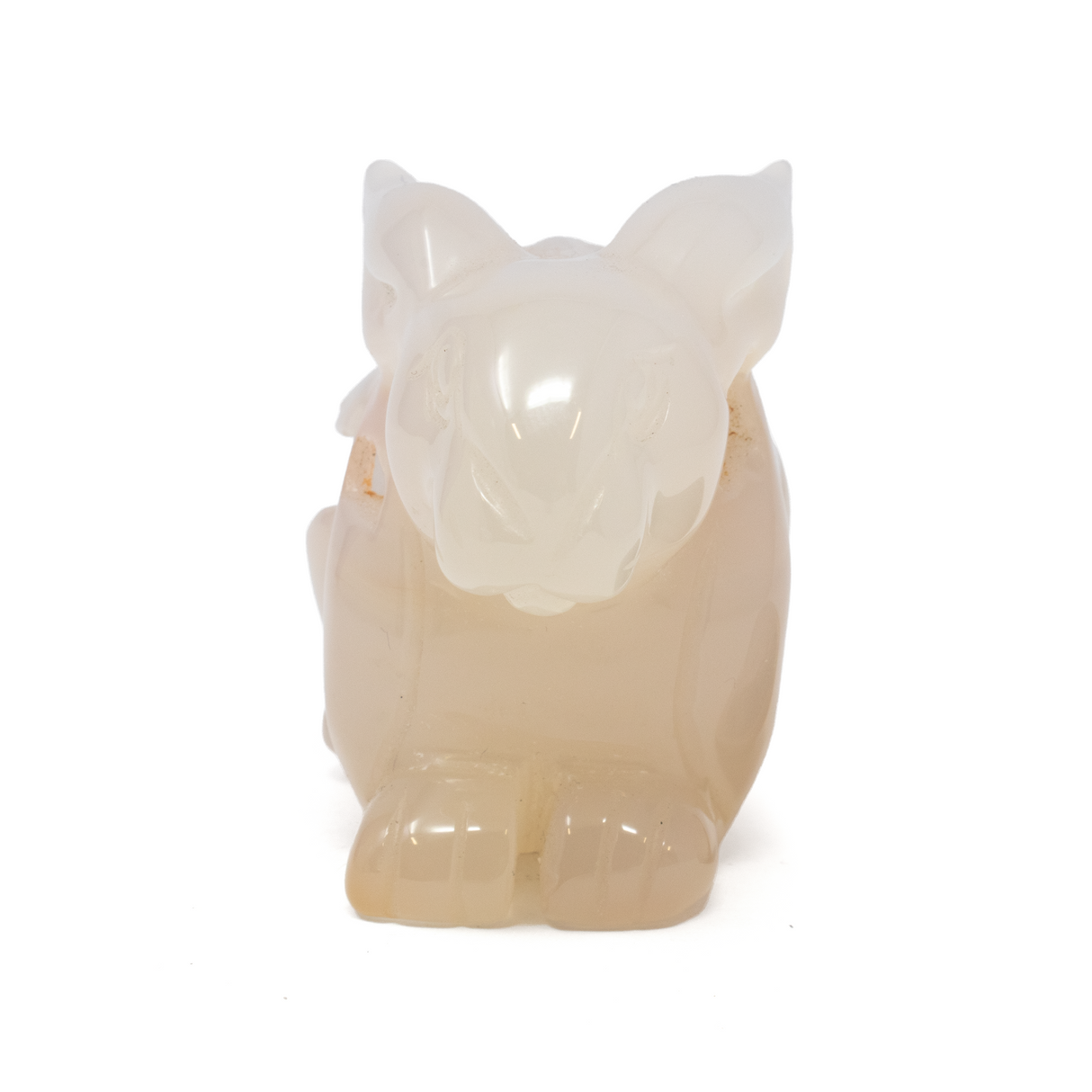 Agate Druze Geode Rabbit Carving