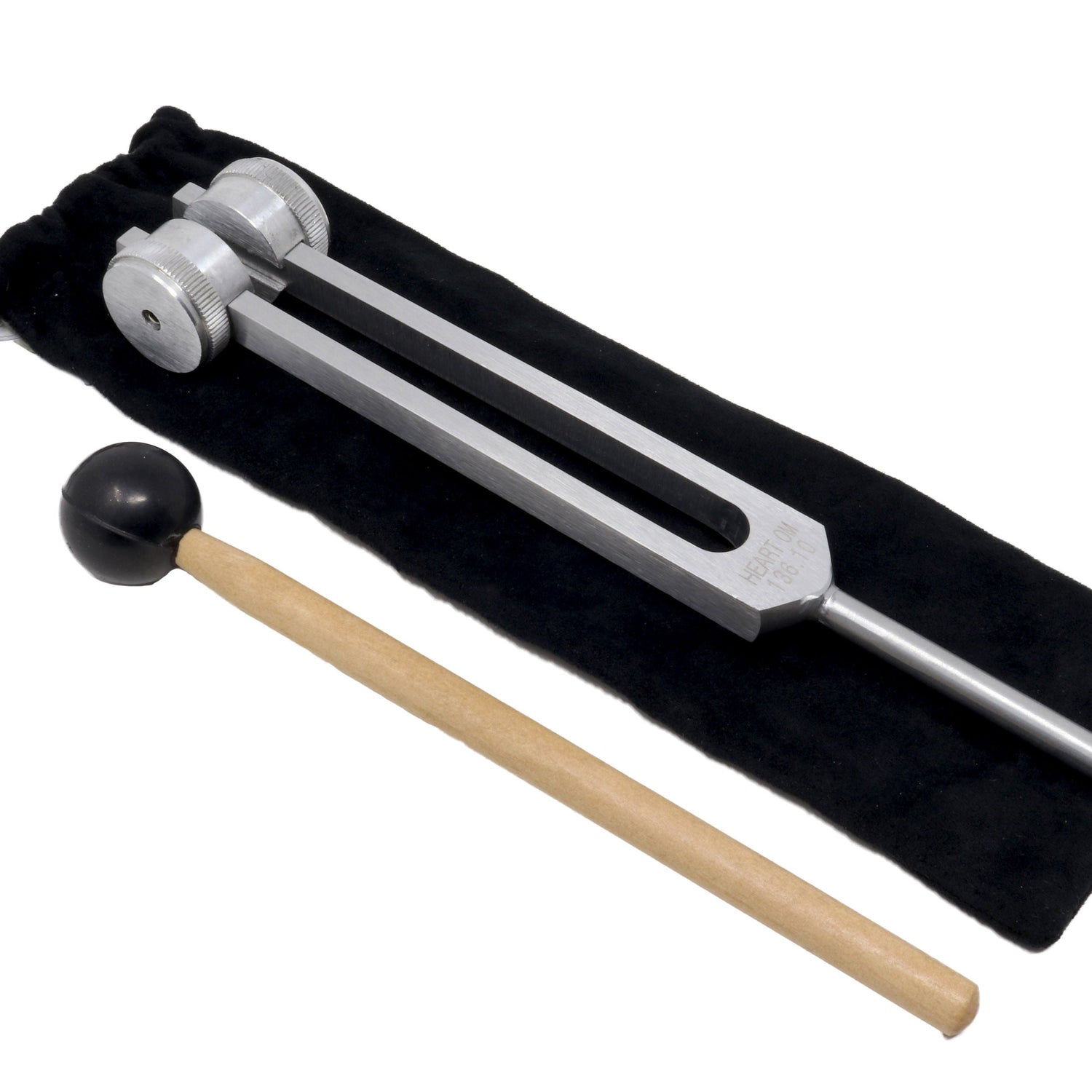Heart Om 136.10hz Metal Tuning Fork with Striker