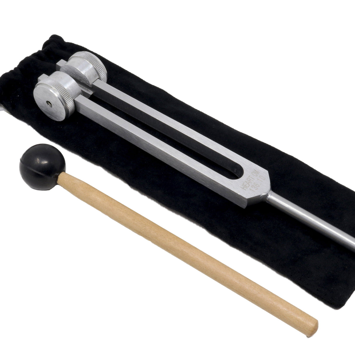 Heart Om 136.10hz Metal Tuning Fork with Striker