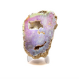 View of Silicon Oxide Geode with Cut Face on Lucite Stand