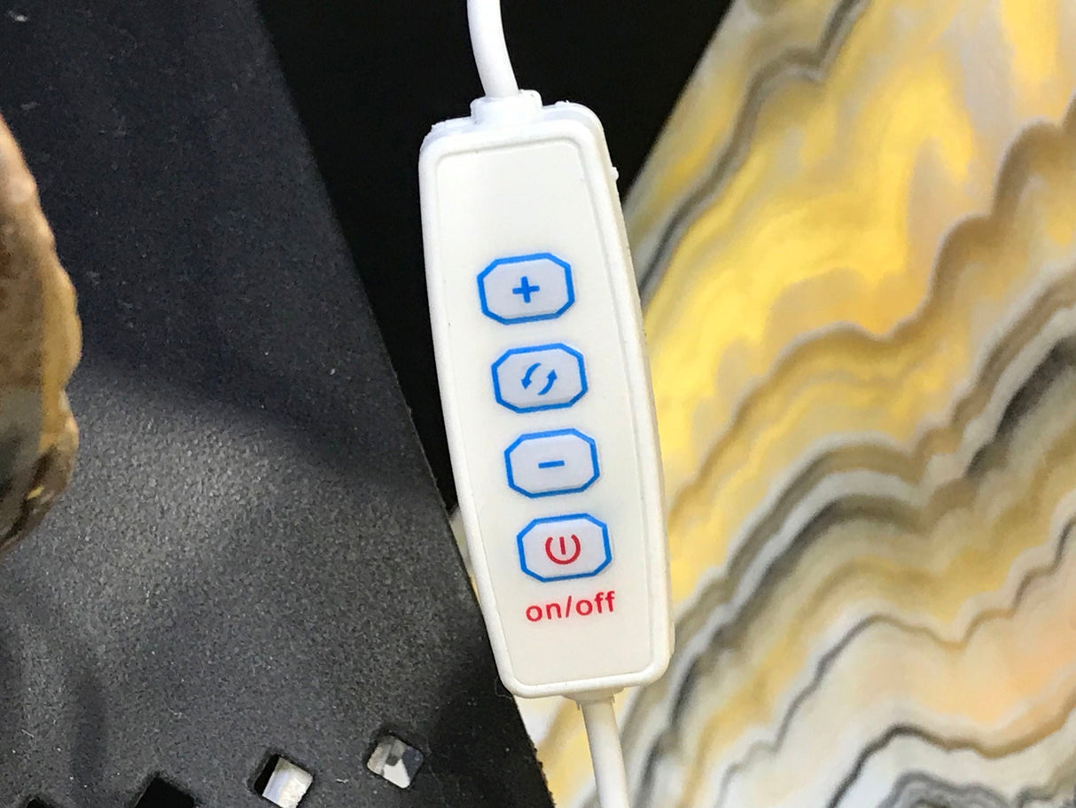 Amethyst Crystal Ring Luminary - Round with White Light & Cord