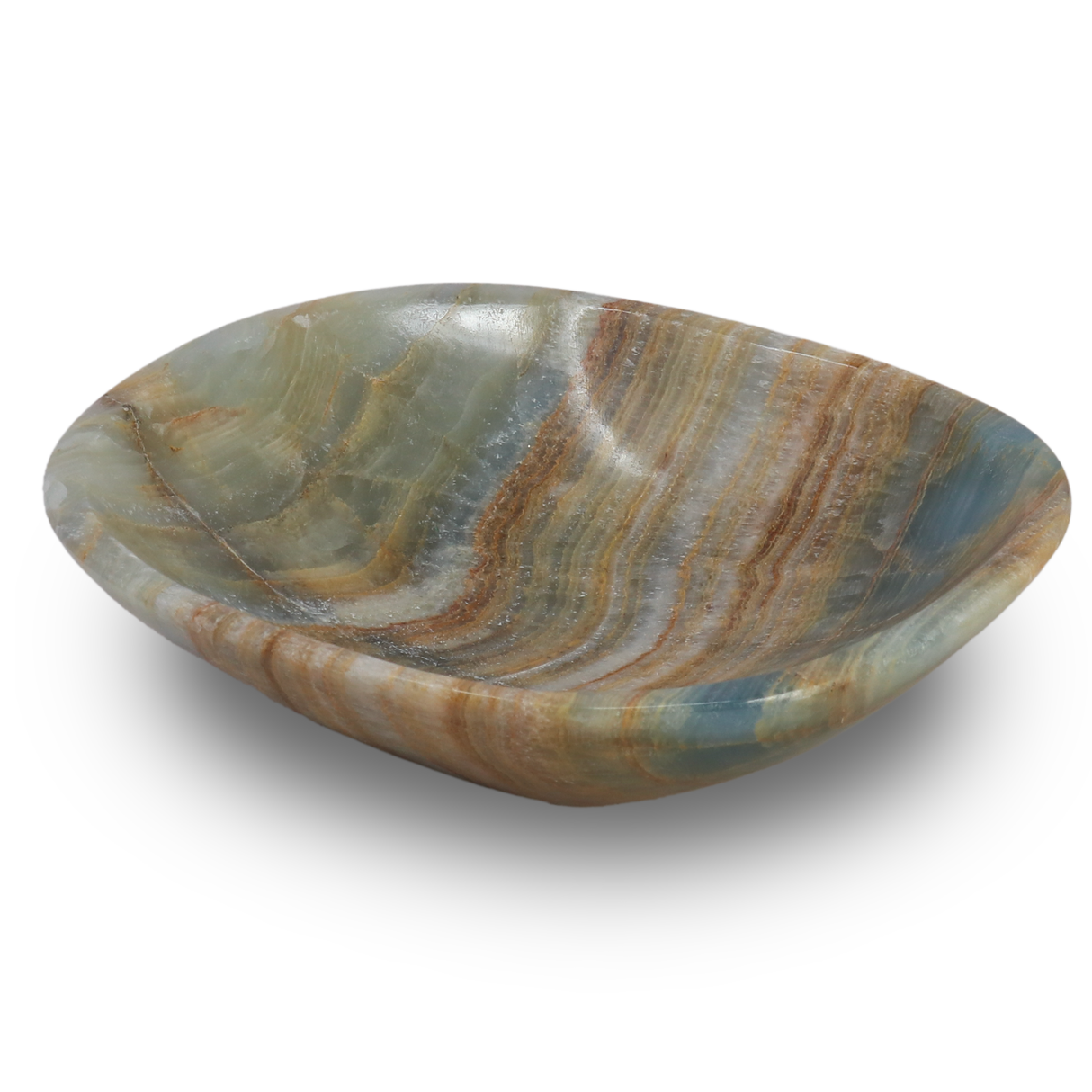 View of Blue Argentinian Calcite Vessel - Freeform