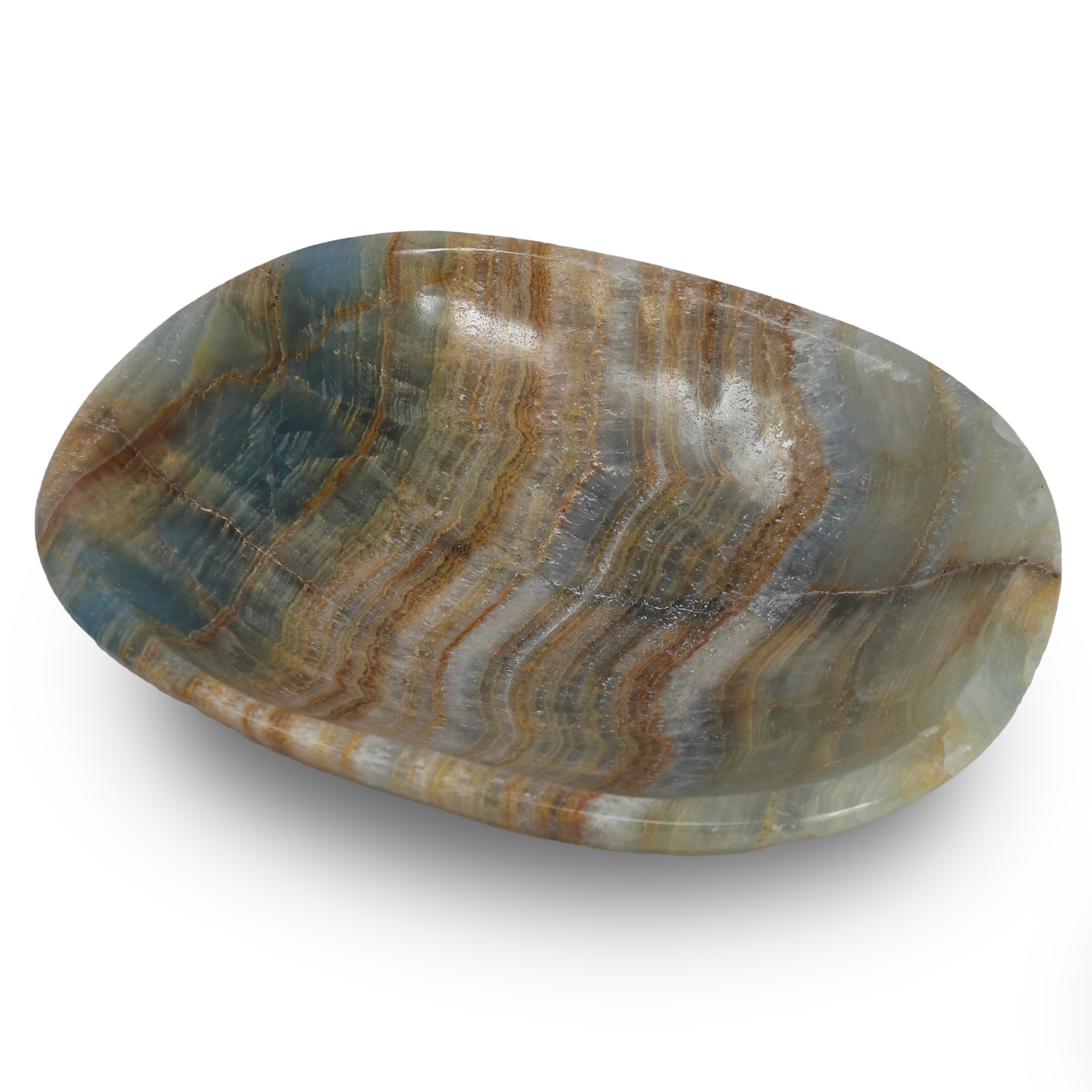 Blue Argentinian Calcite Vessel - Freeform