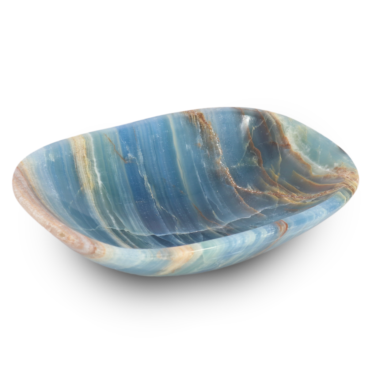 View of Blue Argentinian Calcite Vessel - Freeform