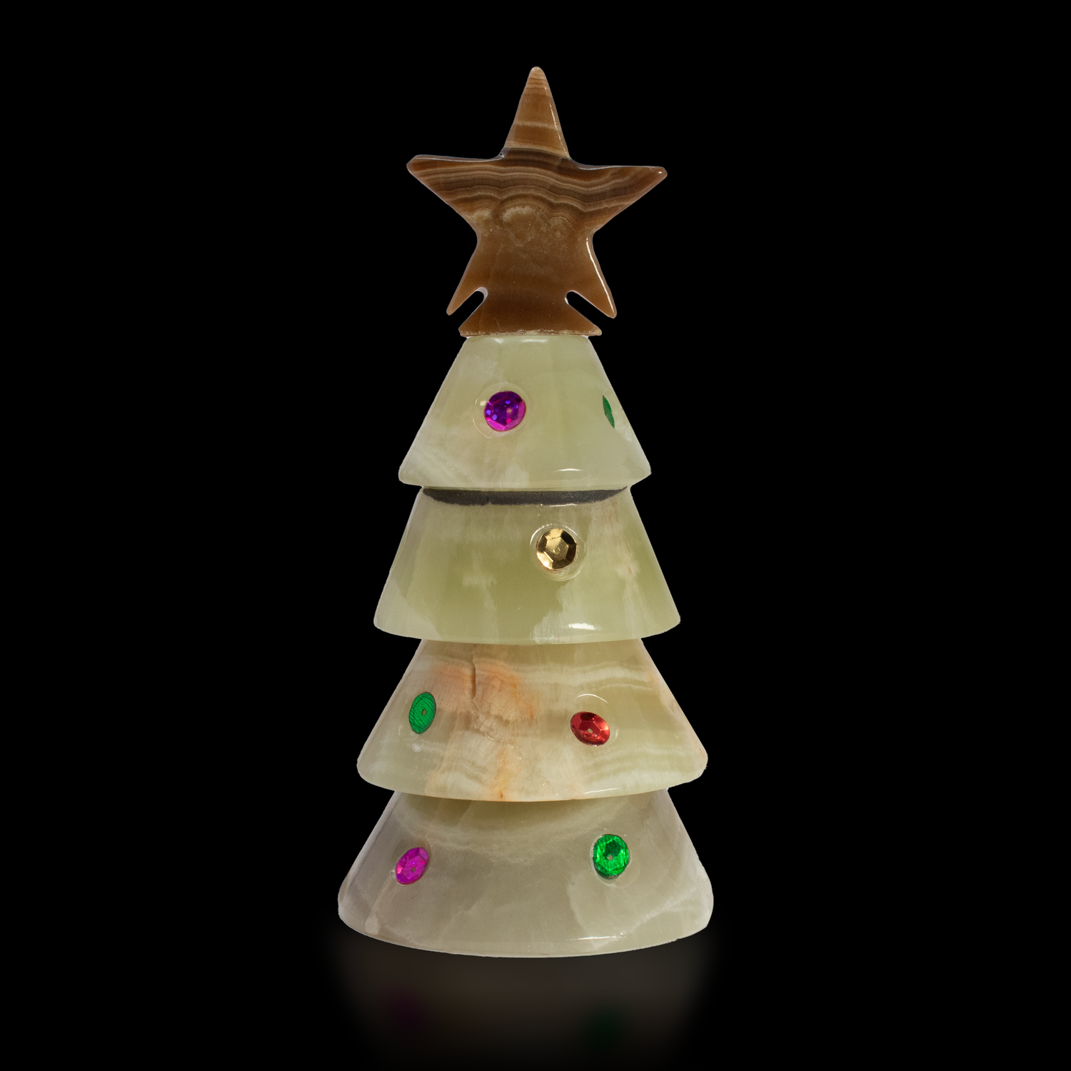Onyx Christmas Tree Lamp with Star
