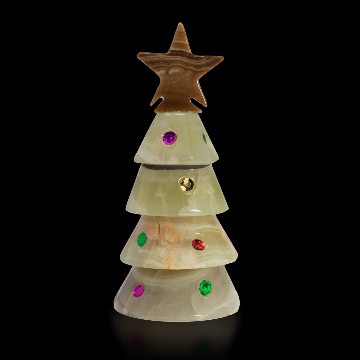 Onyx Christmas Tree Lamp with Star
