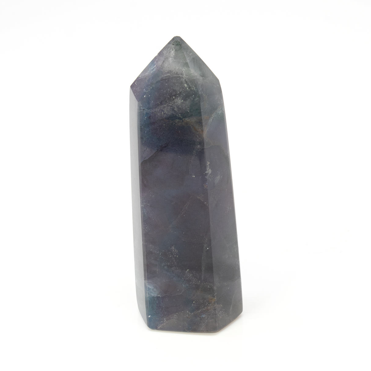 View of A+ Quality Blue Fluorite Point - Cut & Polished