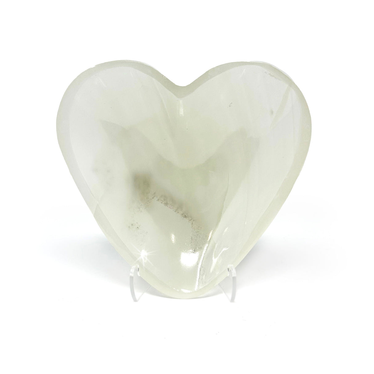 Ice White Onyx Heart Vessel