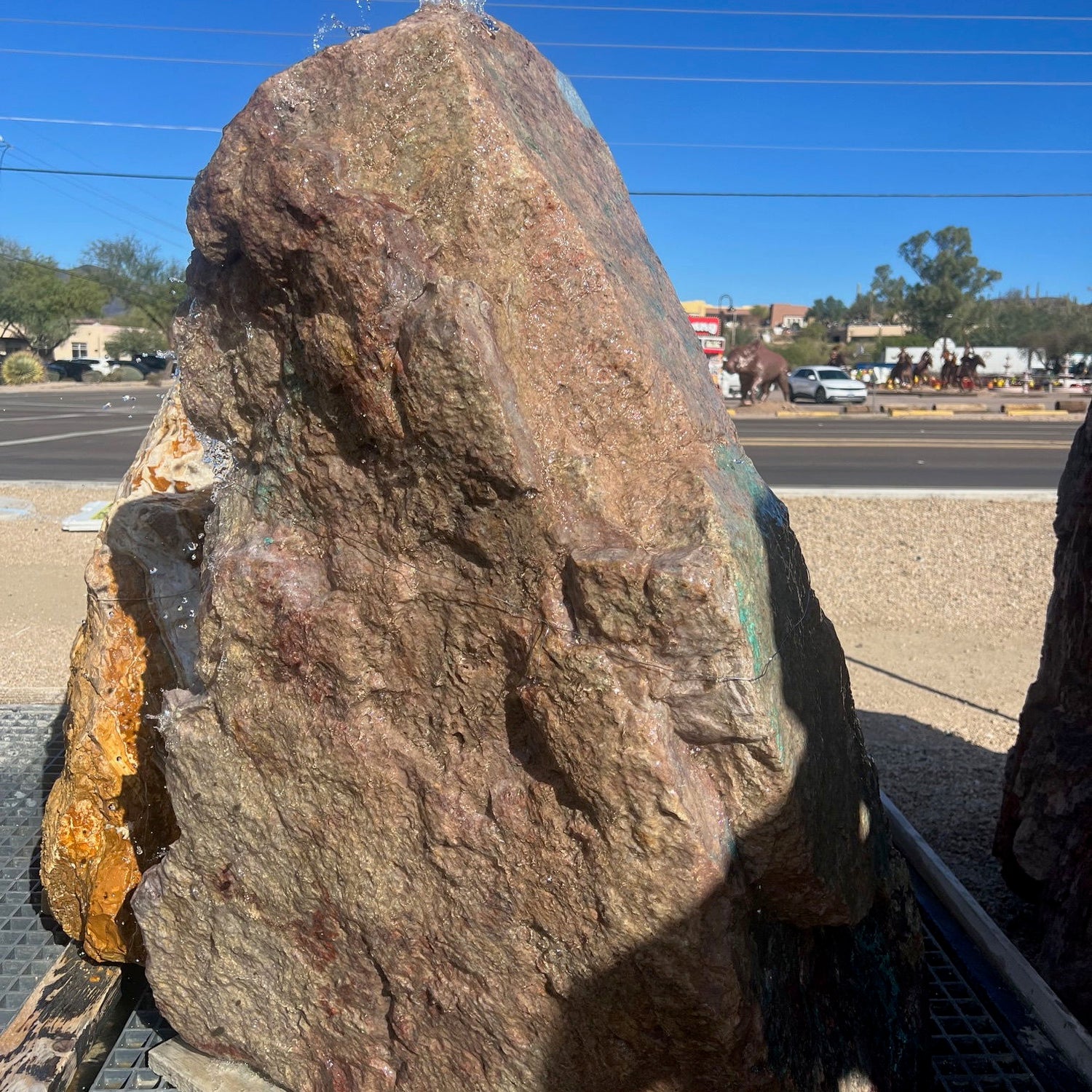 View of Gray Arizona Copper Ore Boulder of Specular Hematite