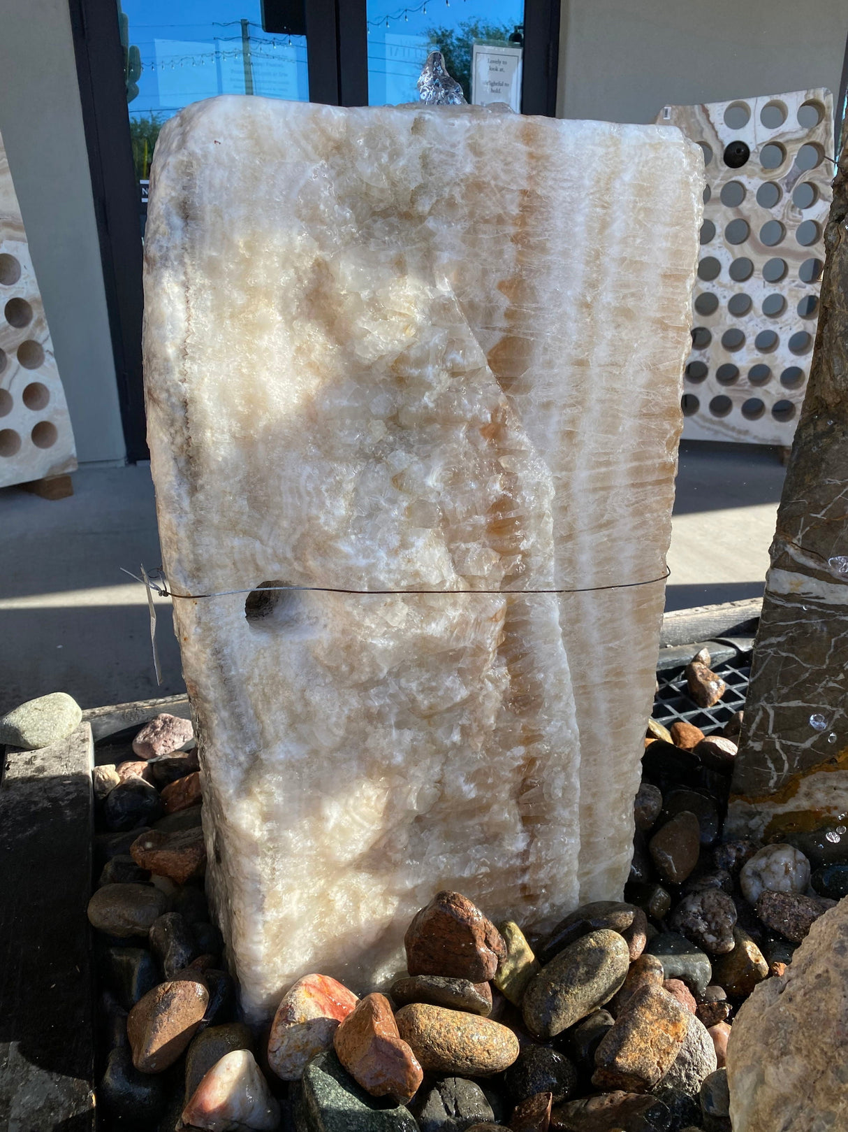 Amber Serpentine Block Fountain