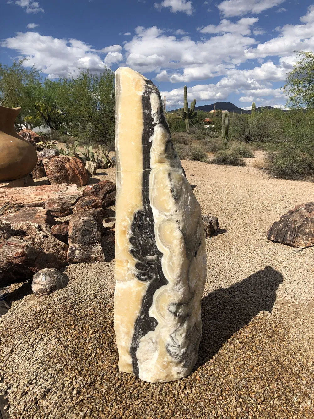 Zebra Onyx Pinnacle Column Fountain
