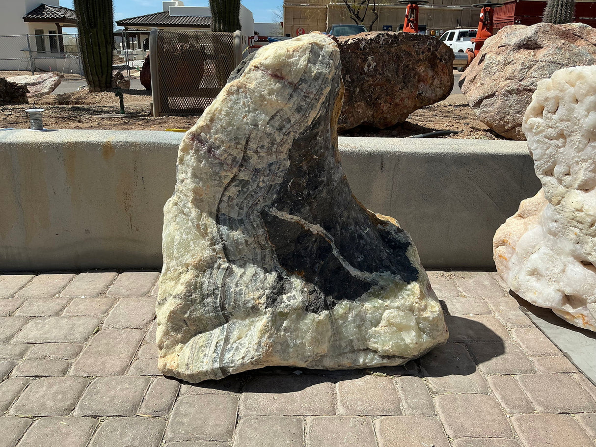 View of Green Talan Onyx Fountain - Boulder with Mountainous Form